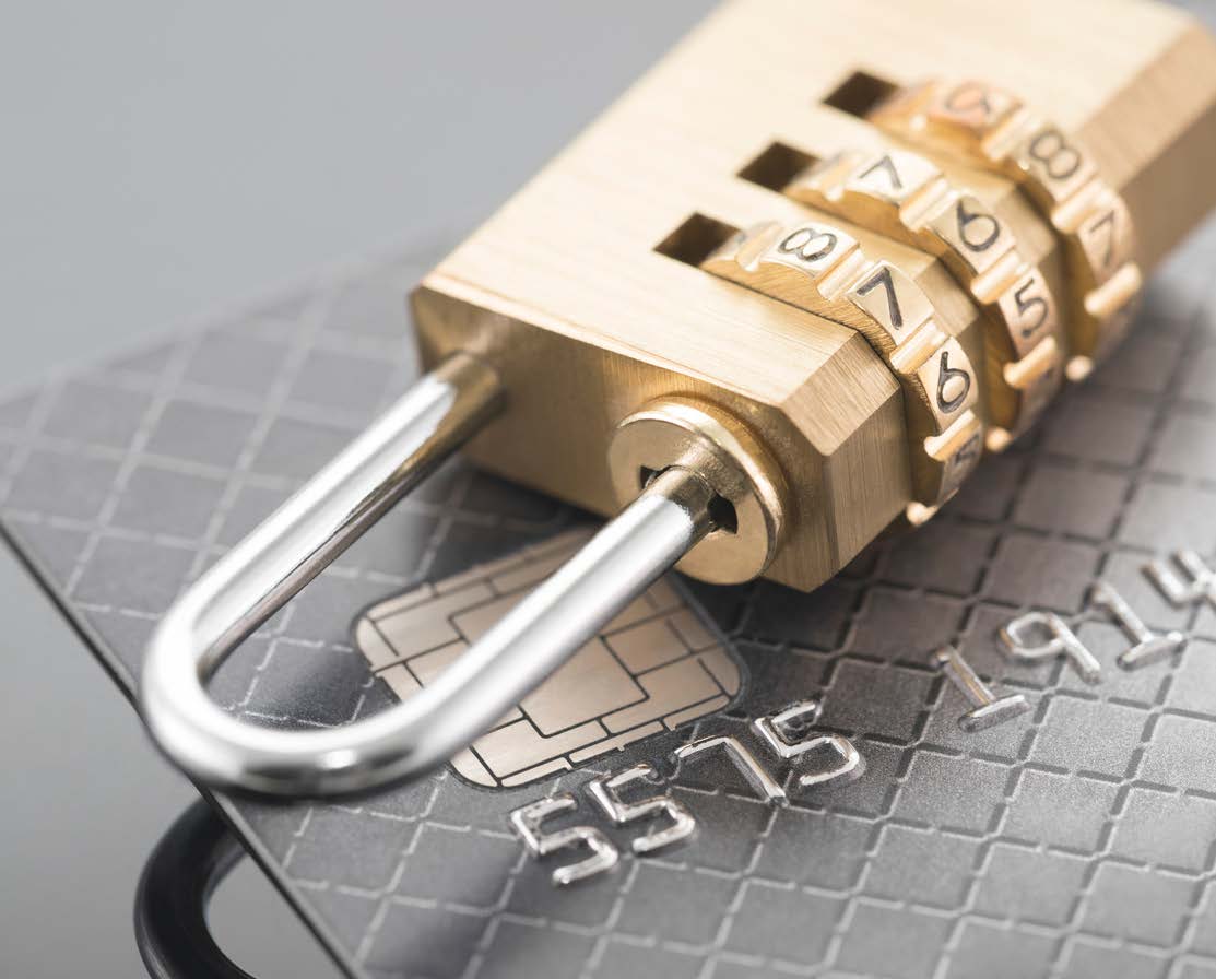 Card with padlock