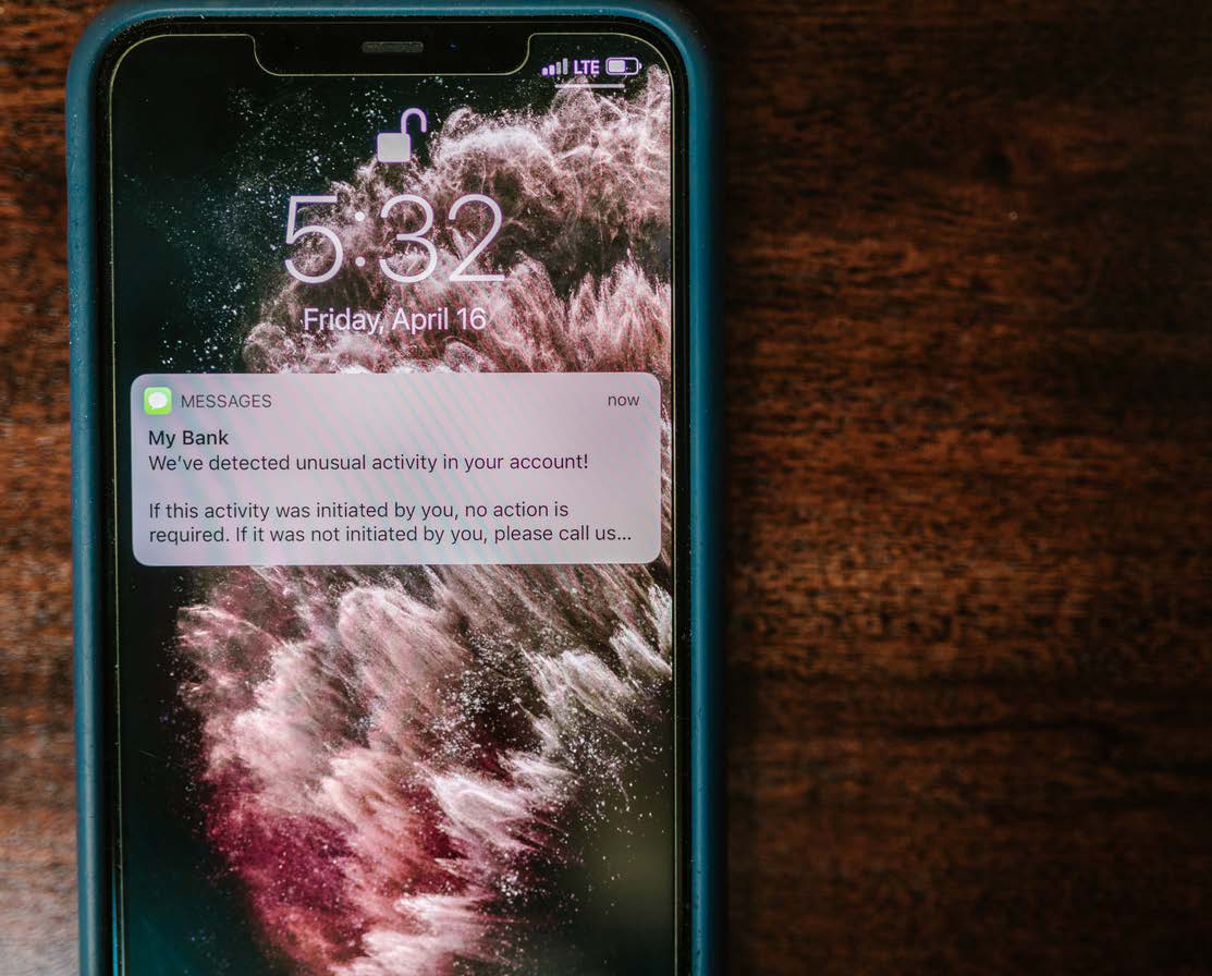 Alert notification on iPhone